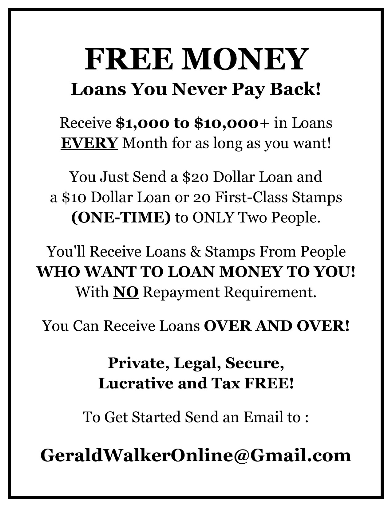 Loans You Never Pay Back